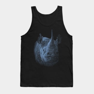 Black Rhino in Blue Tank Top